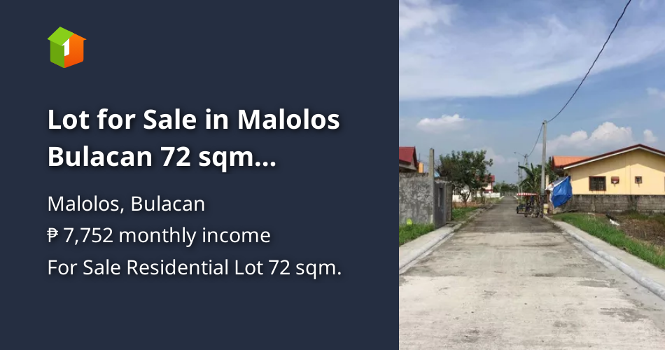 Lot for Sale in Malolos Bulacan 72 sqm Residential [Lot 🚜] (February