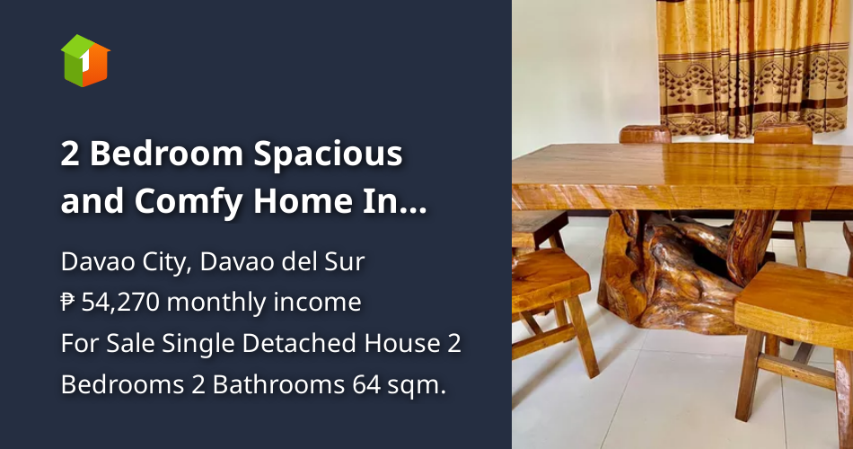 2 Bedroom Spacious and Comfy Home In Tacunan Mintal Davao City [Houses