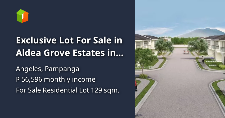 Exclusive Lot For Sale in Aldea Grove Estates in Angeles Pampanga [Lots 🚜] (October 2023) in