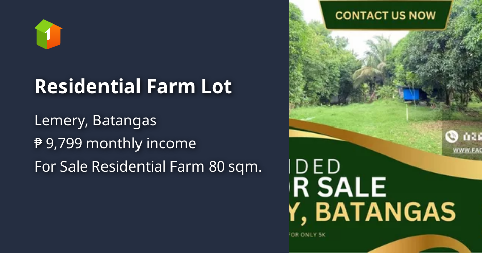 Residential Farm Lot [Lot 🚜] (June 2023) in Lemery, Batangas for sale