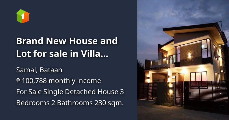 Brand New House and Lot for sale in Villa Esperanza Samal Bataan [House