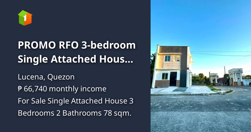 PROMO RFO 3bedroom Single Attached House Renttoown in Lucena Quezon [House and Lot 🏘️