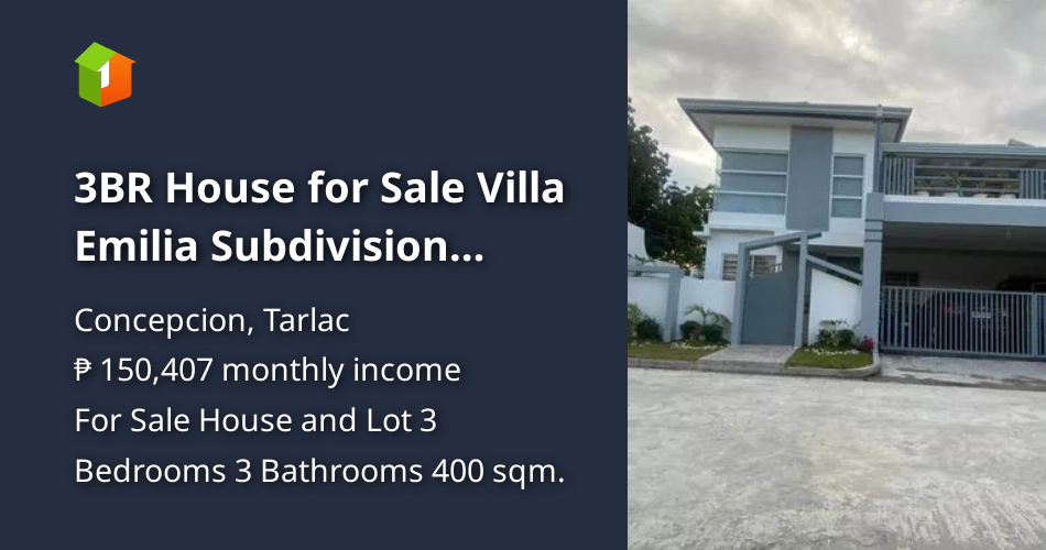 3BR House for Sale Villa Emilia Subdivision Concepcion Tarlac [Houses