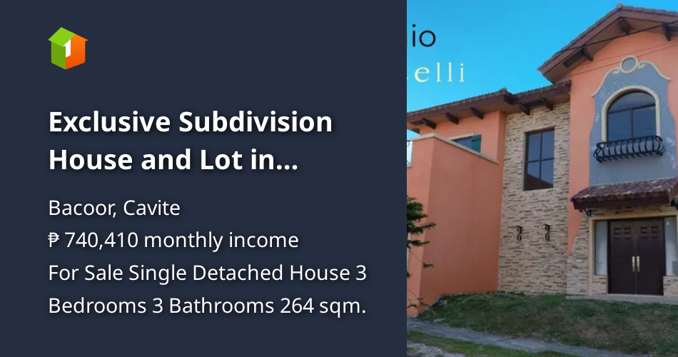 Exclusive Subdivision House and Lot in Bacoor [House and Lot 🏘️