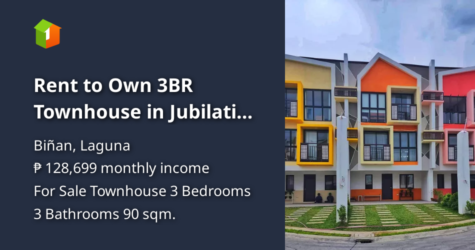 Rent to Own 3BR Townhouse in Jubilation North Binan Laguna [House and