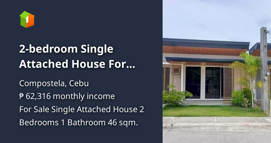 2bedroom Single Attached House For Sale in Compostela Cebu [House and