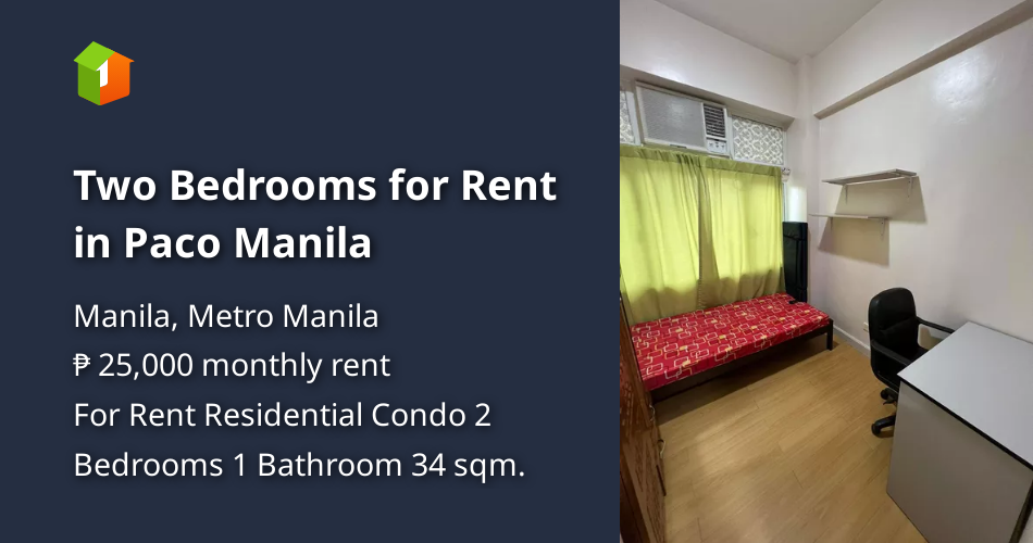 Two Bedrooms for Rent in Paco Manila [Condo 🏙️] (January 2024) in