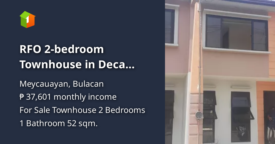 RFO 2bedroom Townhouse in Deca Homes Meycauayan Bulacan [House and Lot