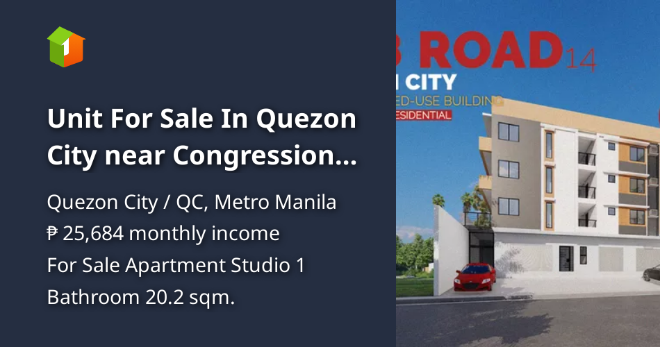 Unit For Sale In Quezon City near Congressional and Tandang Sora QC