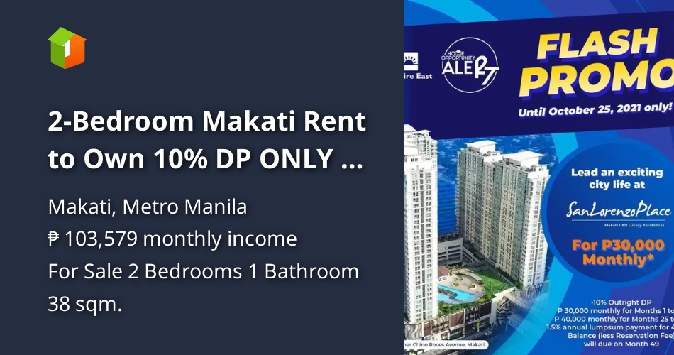 2Bedroom Makati Rent to Own 10 DP ONLY to process movein [Condo 🏙️] (February 2022) in Makati