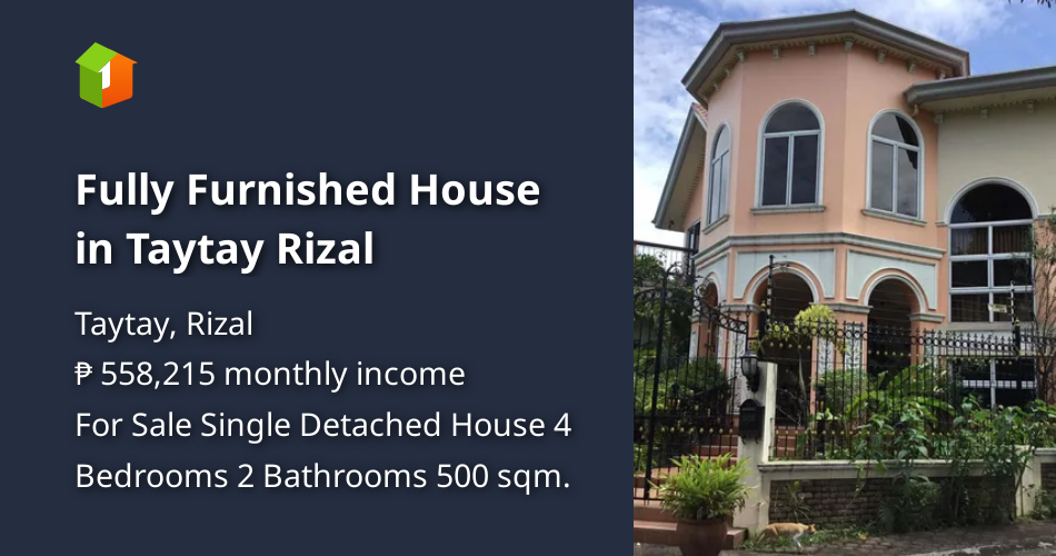 Fully Furnished House in Taytay Rizal [House and Lot 🏘️] (October 2020