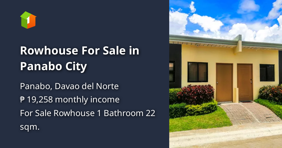 Rowhouse For Sale in Panabo City [House and Lot 🏘️] (April 2024) in