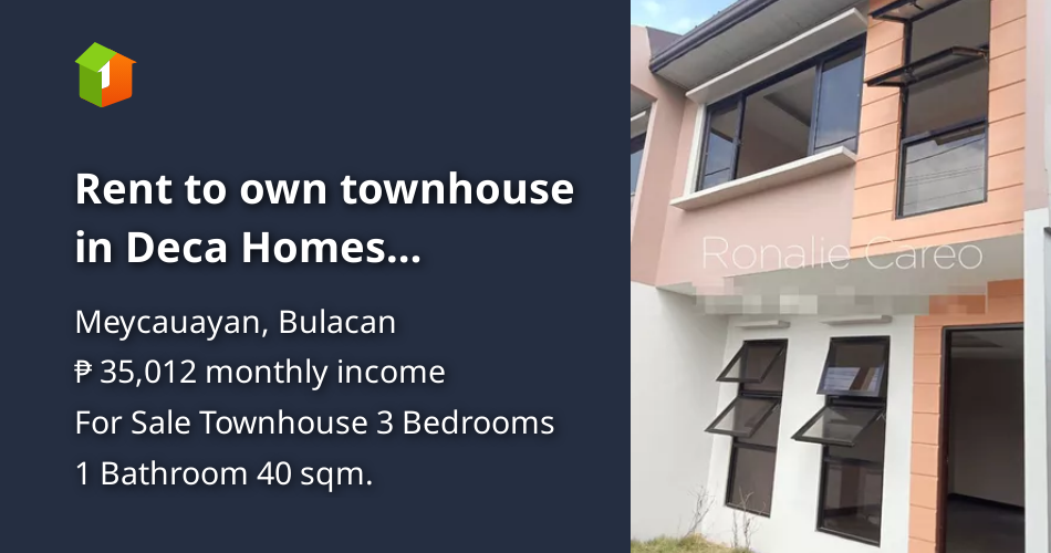 Rent to own townhouse in Deca Homes Meycauayan [House and Lot 🏘️] (July