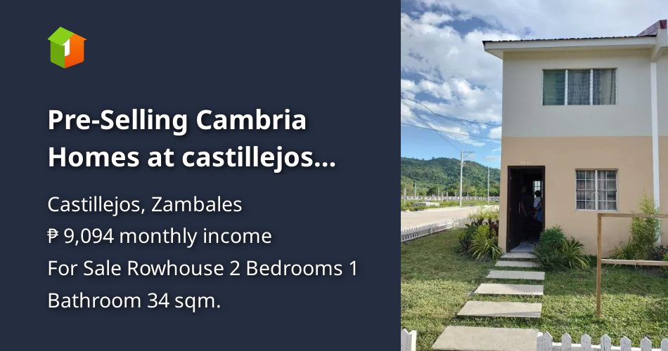 PreSelling Cambria Homes at castillejos Zambales [House and Lot 🏘️