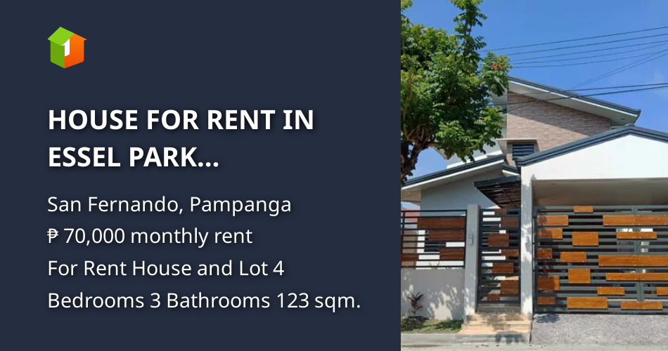 HOUSE FOR RENT IN ESSEL PARK TELABASTAGAN, SAN FERNANDO, PAMPANGA