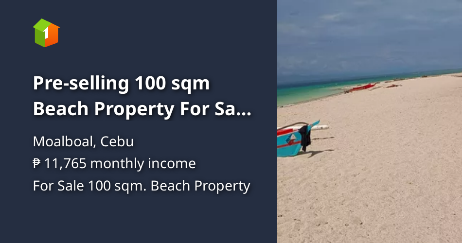 Preselling 100 sqm Beach Property For Sale in Moalboal Cebu [Beach