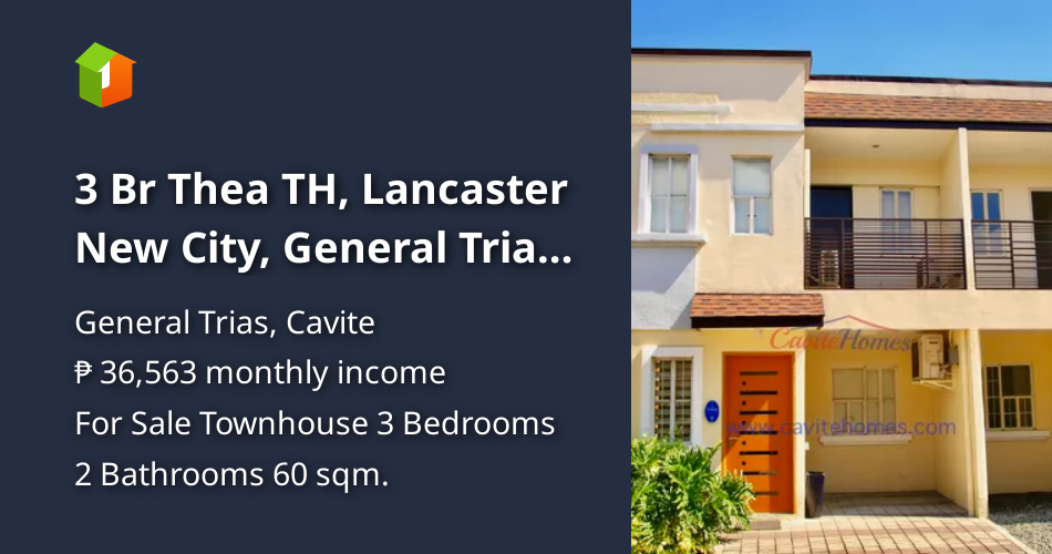 3 Br Thea TH, Lancaster New City, General Trias Cavite for sale [House