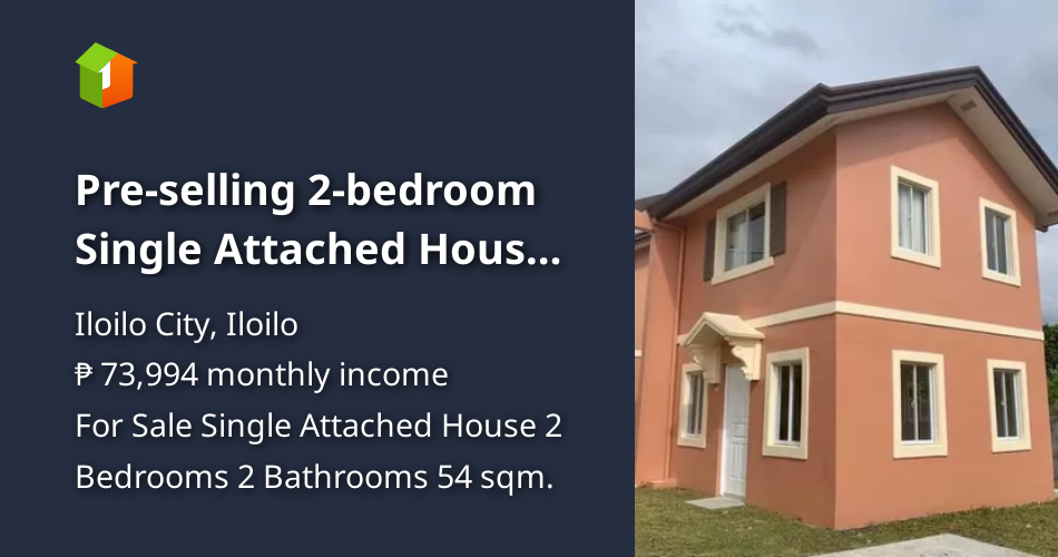 Preselling 2bedroom Single Attached House For Sale in Iloilo City
