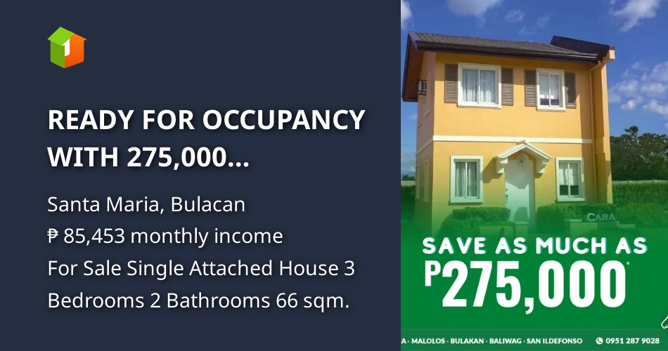 READY FOR OCCUPANCY WITH 275,000 DISCOUNT! [House and Lot 🏘️] (March