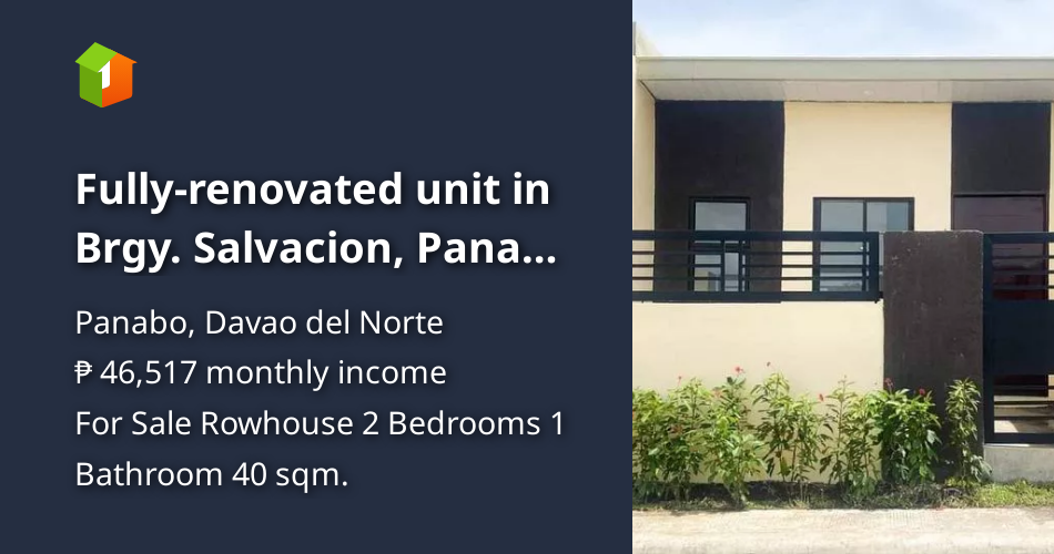 Fullyrenovated unit in Brgy. Salvacion, Panabo City [House and Lot 🏘️