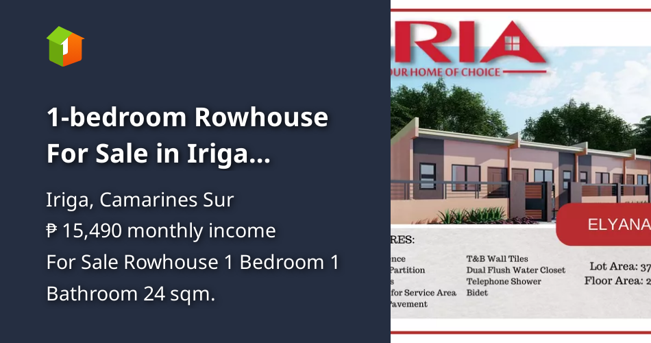 1bedroom Rowhouse For Sale in Iriga Camarines Sur [House and Lot 🏘️
