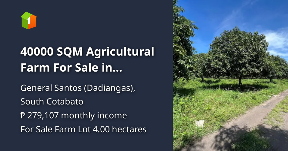 4 Hectares Farm Lot with 350 400 mango trees FOR SALE [Lot 🚜