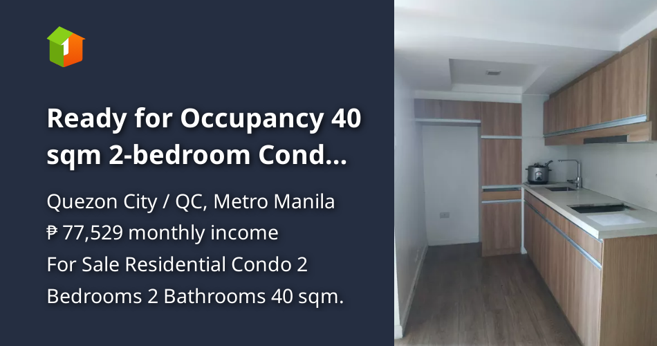 Ready for Occupancy 40 sqm 2bedroom Condo Renttoown thru PagIBIG