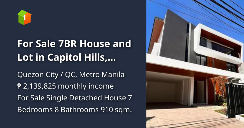 For Sale 7BR House and Lot in Capitol Hills, Quezon City [House and Lot