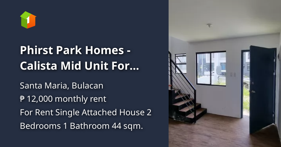 Phirst Park Homes Calista Mid Unit For Rent [House and Lot 🏘️