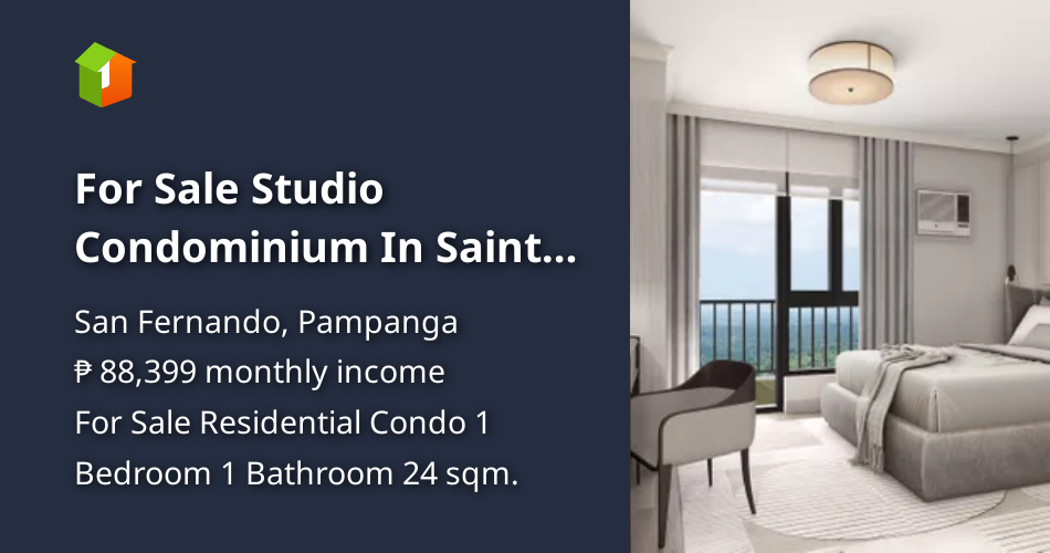 For Sale Studio Condominium In Saint Marcel San Fernando, Pampanga Near