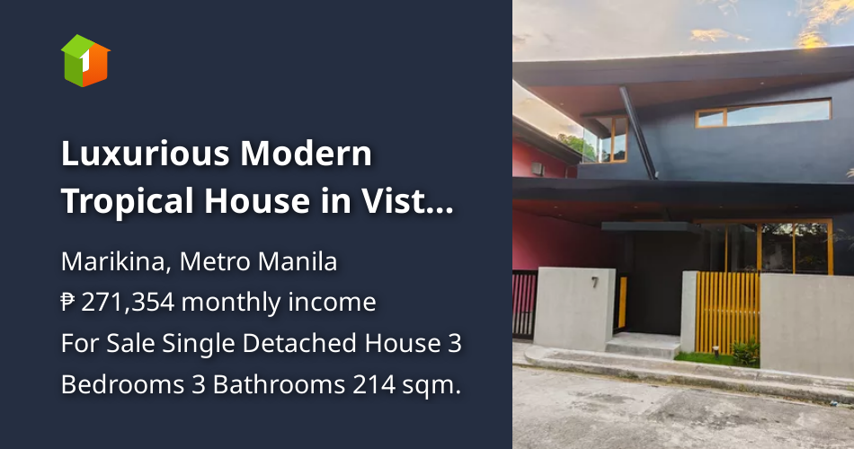 Luxurious Modern Tropical House in Vista Valley, Marikina City [House