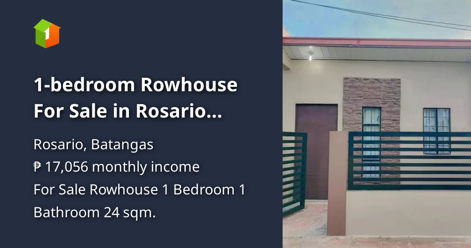 1bedroom Rowhouse For Sale in Rosario Batangas COMPLETE [House and