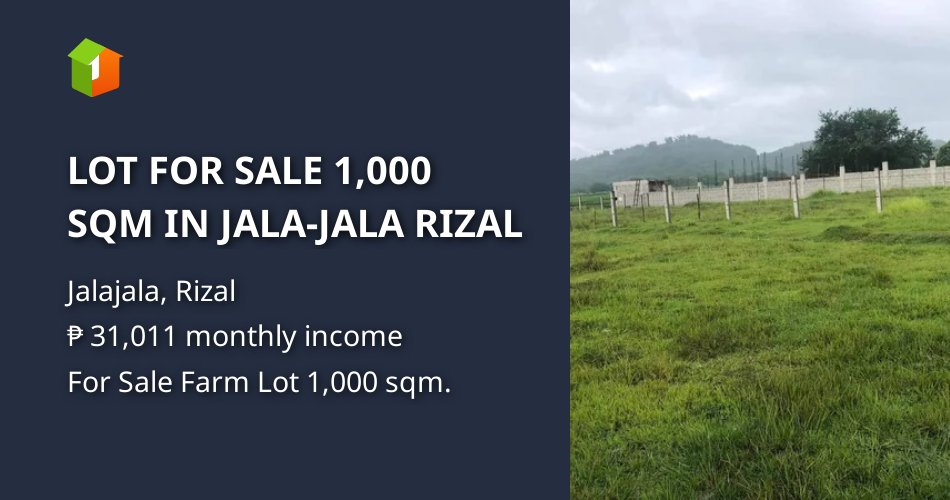 LOT FOR SALE 1,000 SQM IN JALAJALA RIZAL [Lot 🚜] (June 2023) in