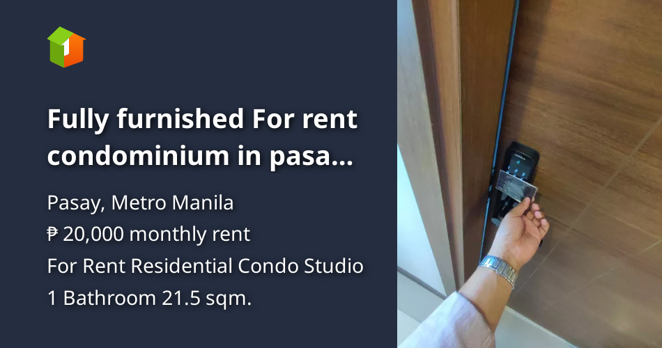 Fully furnished For rent condominium in pasay near St. Paul University ...