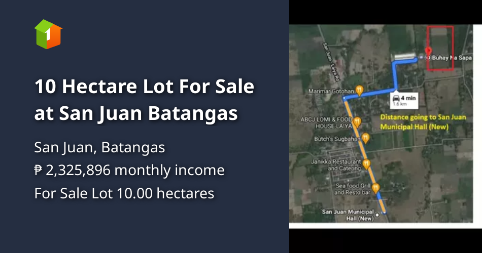 10 Hectare Lot For Sale at San Juan Batangas [Lot 🚜] (October 2023) in San Juan, Batangas for sale