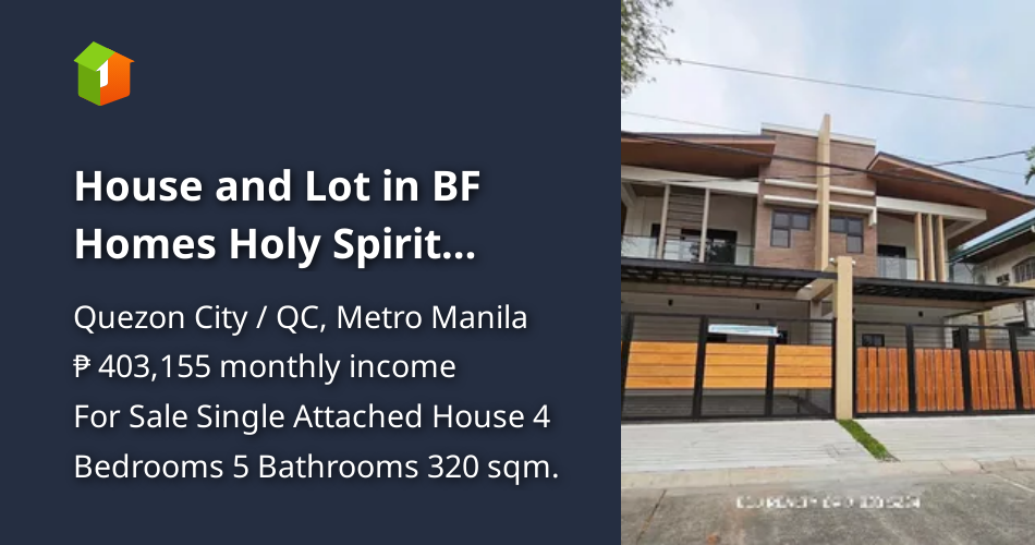 House and Lot in BF Homes Holy Spirit Quezon City near Commonwealth