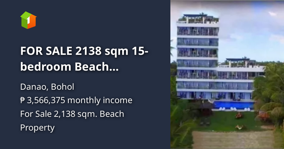 FOR SALE 2138 sqm 15bedroom Beach Property For Sale in BOHOL, PHILS