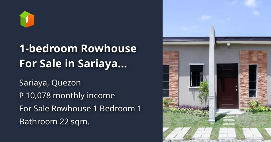 1bedroom Rowhouse For Sale in Sariaya Quezon [House and Lot 🏘️