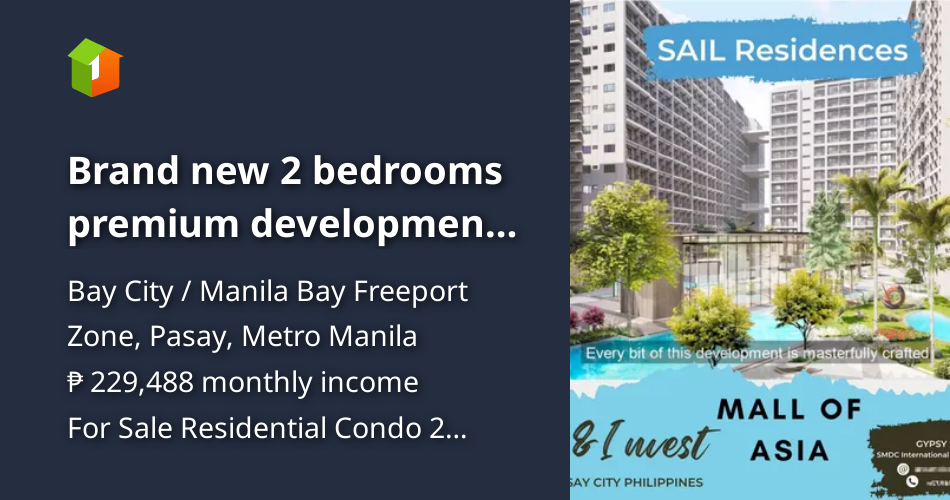 Brand new 2 bedrooms premium development in Pasay City ready by2024