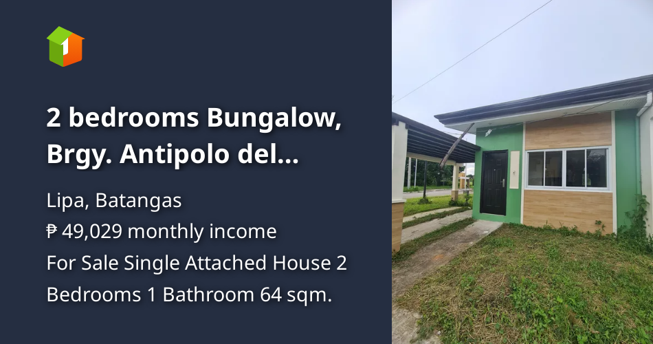 2 bedrooms Bungalow, Brgy. Antipolo del Norte LIPA CITY [House and Lot 🏘️] (July 2024) in Lipa