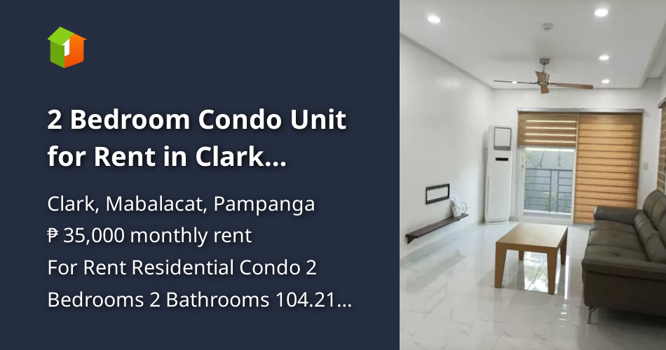 2 Bedroom Condo Unit for Rent in Clark Freeport Zone Pampanga [Condo 🏙️