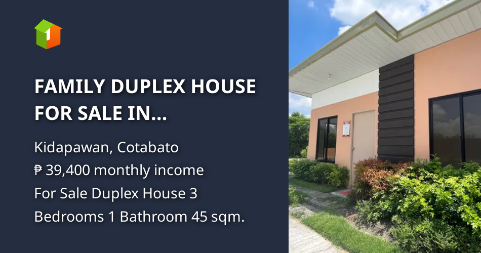 FAMILY DUPLEX HOUSE FOR SALE IN KIDAPAWAN CITY [House and Lot 🏘️] (June