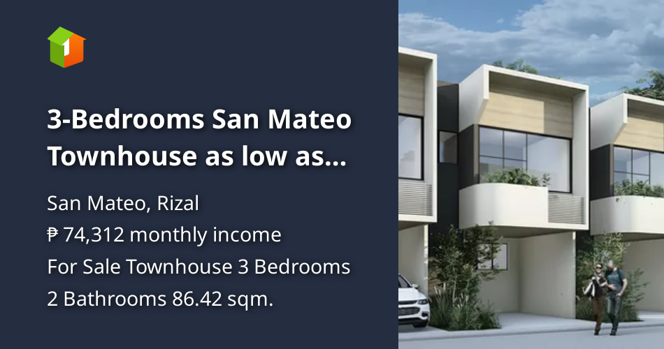 3Bedrooms San Mateo Townhouse as low as 15 DP [House and Lot 🏘️
