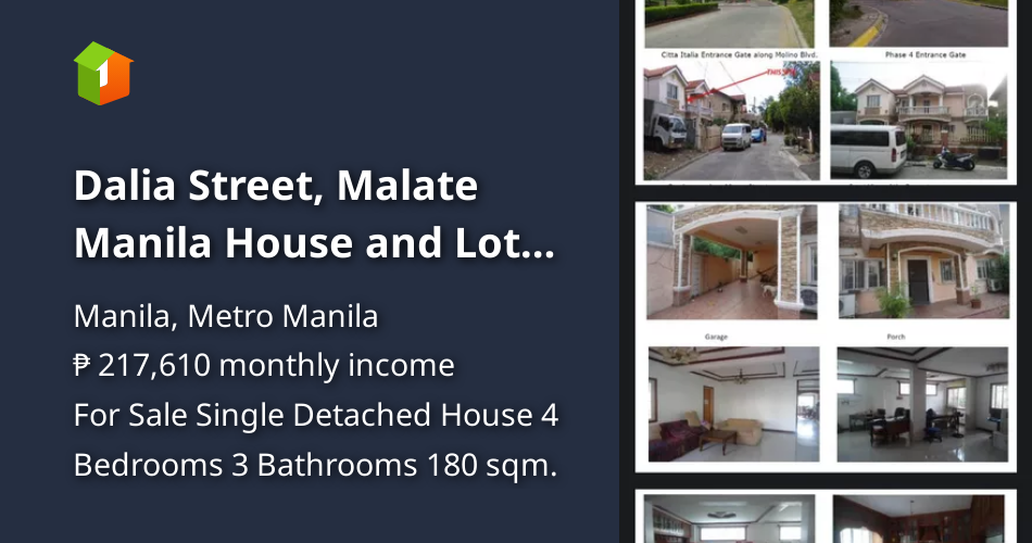 Dalia Street, Malate Manila House and Lot For Sale [House and Lot 🏘️