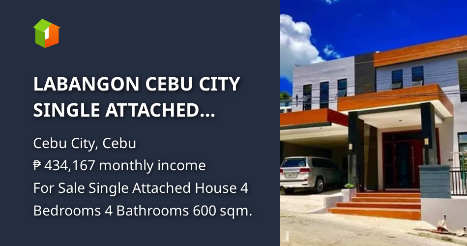 LABANGON CEBU CITY SINGLE ATTACHED HOUSE FOR SALE [House and Lot 🏘️