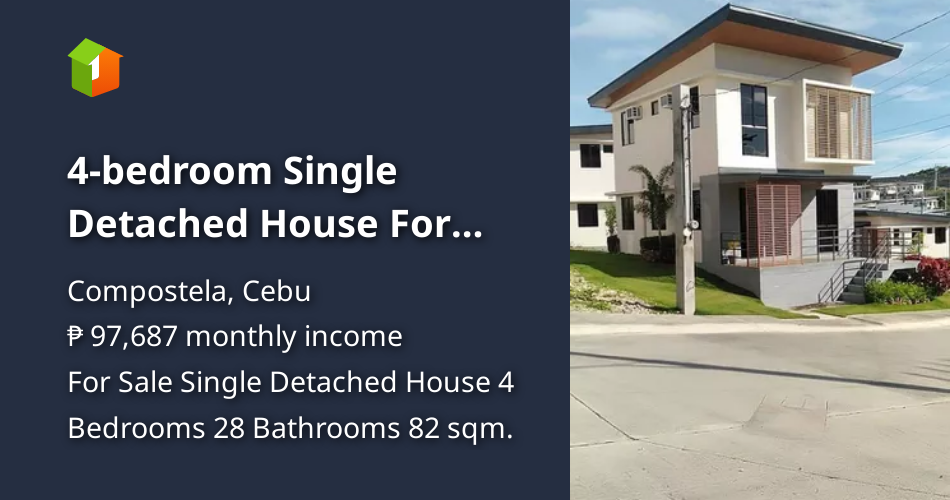 4bedroom Single Detached House For Sale in Compostela Cebu [House and