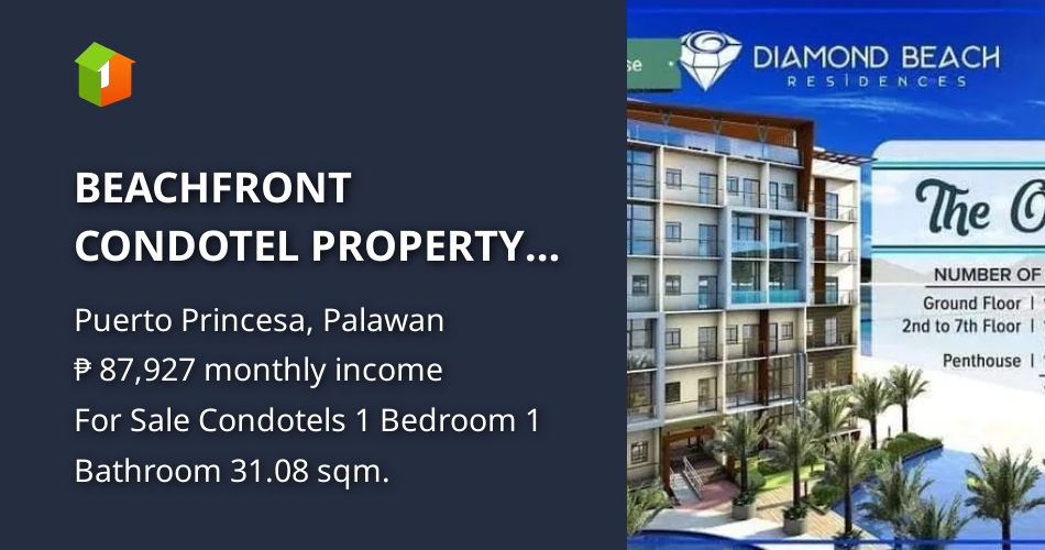 BEACHFRONT CONDOTEL PROPERTY IN PALAWAN [Condo 🏙️] (August 2023) in