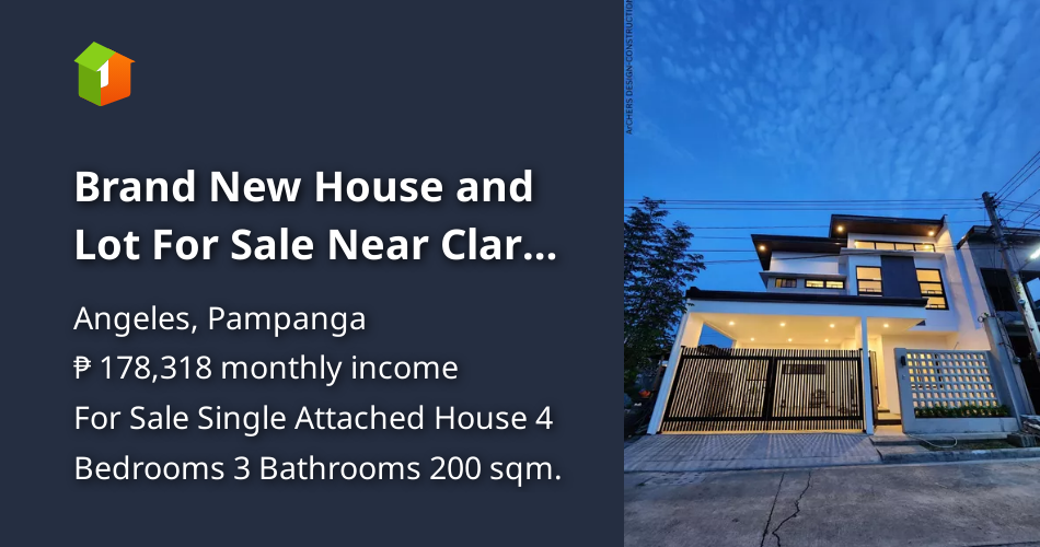 Brand New House and Lot For Sale Near Clark Pampanga [House and Lot 🏘️