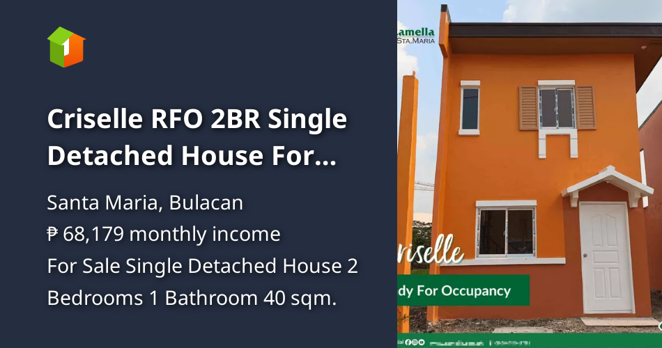 Criselle RFO 2BR Single Detached House For SaleCamella Sta. Maria