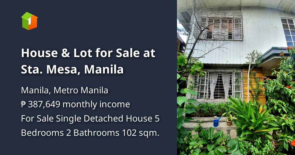 House & Lot for Sale at Sta. Mesa, Manila [House and Lot 🏘️] (August 2023) in Manila, Metro